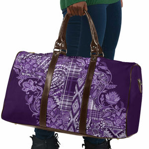 Africa Floral mix Maasai Shuka Travel Bag Purple Moitf