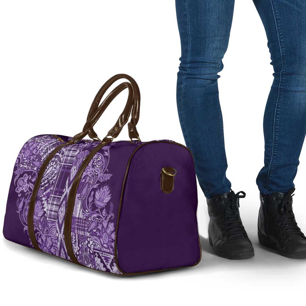 Africa Floral mix Maasai Shuka Travel Bag Purple Moitf