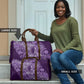 Africa Floral mix Maasai Shuka Travel Bag Purple Moitf