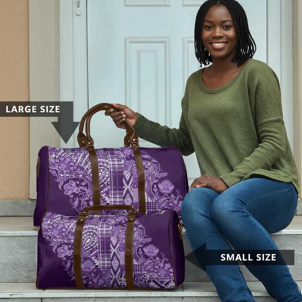 Africa Floral mix Maasai Shuka Travel Bag Purple Moitf