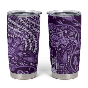 Afro Floral mix Maasai Shuka Tumbler Cup Purple Moitf