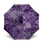 Africa Floral mix Maasai Shuka Umbrella Purple Moitf