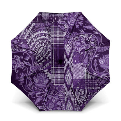 Africa Floral mix Maasai Shuka Umbrella Purple Moitf