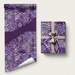 Africa Floral mix Maasai Shuka Wrapping Paper Purple Moitf - African Pride