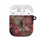 Africa Floral mix Maasai Shuka AirPods Case Red Moitf