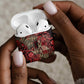 Africa Floral mix Maasai Shuka AirPods Case Red Moitf