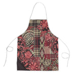 Africa Floral mix Maasai Shuka Apron Red Moitf