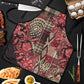 Africa Floral mix Maasai Shuka Apron Red Moitf