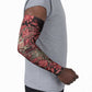Africa Floral mix Maasai Shuka Arm Sleeves Red Moitf