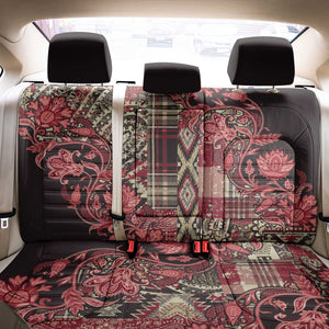 Afro Floral mix Maasai Shuka Back Car Seat Cover Red Moitf