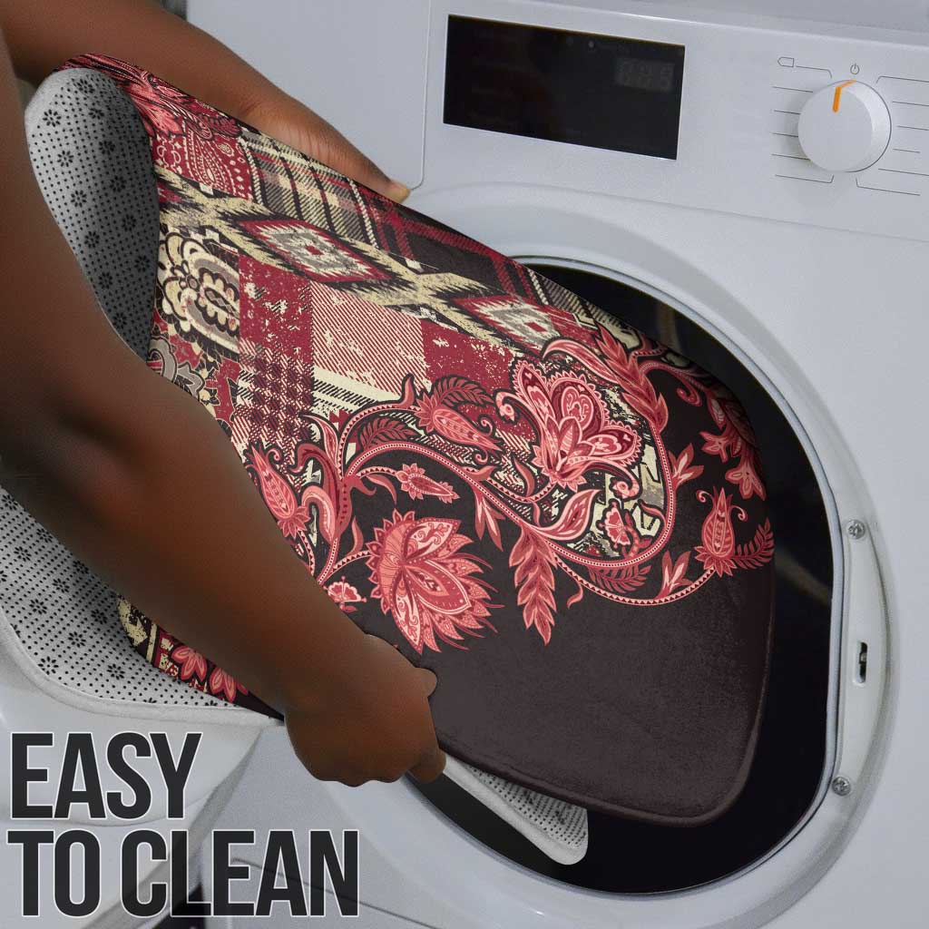Africa Floral mix Maasai Shuka Bathroom Set Red Moitf