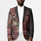 Africa Floral mix Maasai Shuka Blazer Red Moitf