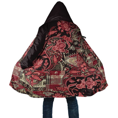 Africa Floral mix Maasai Shuka Cloak Red Moitf