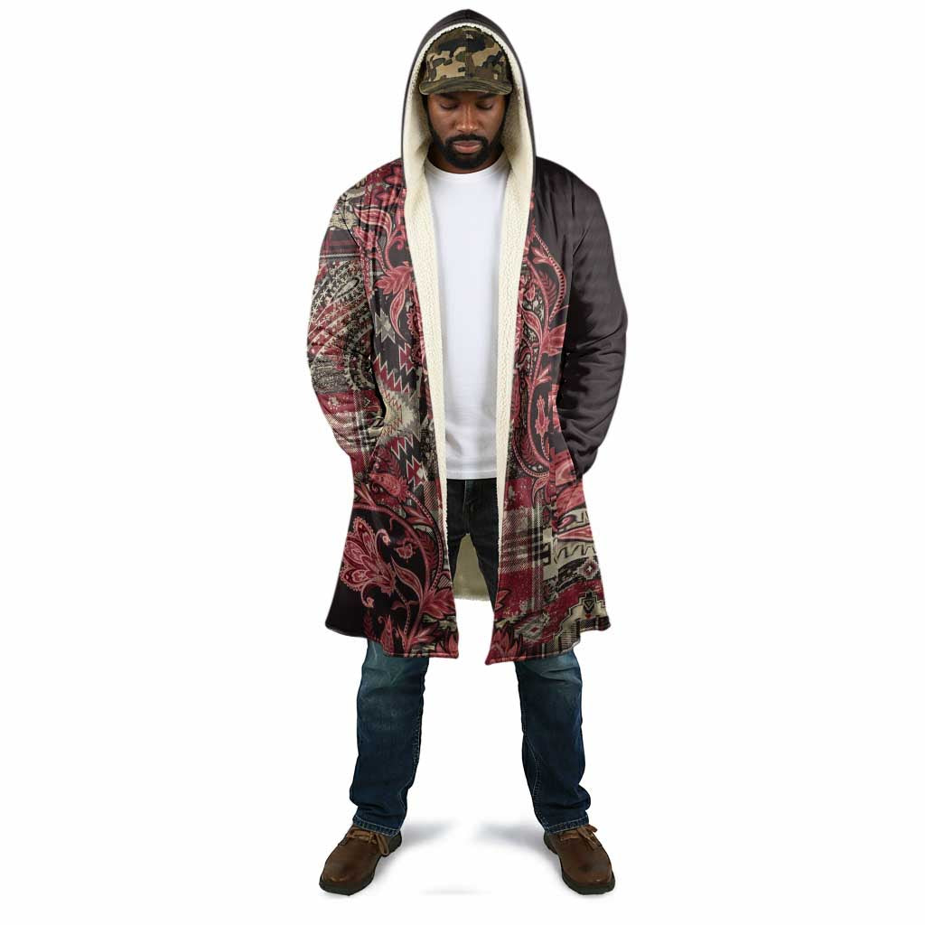 Africa Floral mix Maasai Shuka Cloak Red Moitf