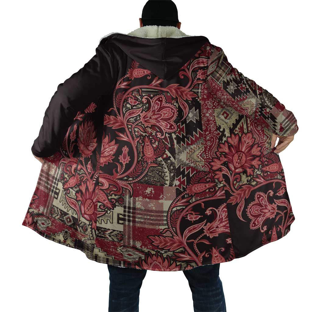 Africa Floral mix Maasai Shuka Cloak Red Moitf