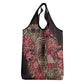Afro Floral mix Maasai Shuka Grocery Bag Red Moitf