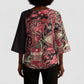 Africa Floral mix Maasai Shuka Kimono Sleeve Blouse Red Moitf