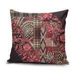 Africa Floral mix Maasai Shuka Pillow Cover Red Moitf