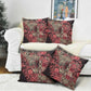 Africa Floral mix Maasai Shuka Pillow Cover Red Moitf