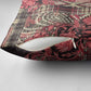 Africa Floral mix Maasai Shuka Pillow Cover Red Moitf