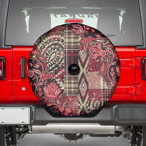 Afro Floral mix Maasai Shuka Spare Tire Cover Red Moitf