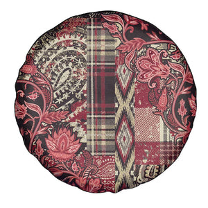 Afro Floral mix Maasai Shuka Spare Tire Cover Red Moitf