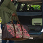 Africa Floral mix Maasai Shuka Travel Bag Red Moitf