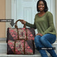 Africa Floral mix Maasai Shuka Travel Bag Red Moitf