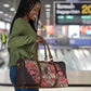 Africa Floral mix Maasai Shuka Travel Bag Red Moitf