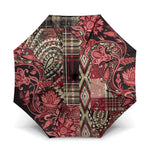Africa Floral mix Maasai Shuka Umbrella Red Moitf