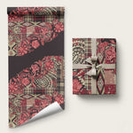 Africa Floral mix Maasai Shuka Wrapping Paper Red Moitf - African Pride