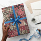 Africa Floral mix Maasai Shuka Wrapping Paper Red Moitf - African Pride
