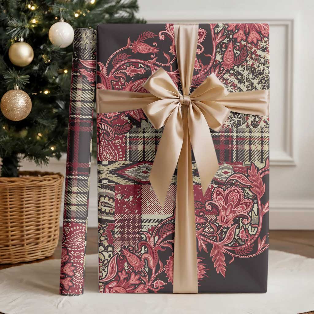 Africa Floral mix Maasai Shuka Wrapping Paper Red Moitf - African Pride