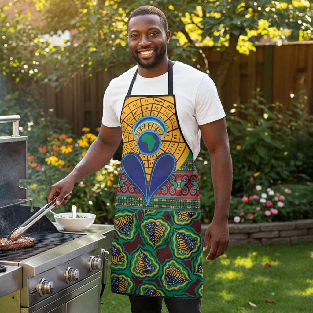 African Pattern Traditional Kanga Style Apron
