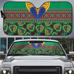African Pattern Traditional Kanga Style Auto Sun Shade