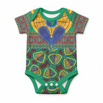 African Pattern Traditional Kanga Style Baby Onesie