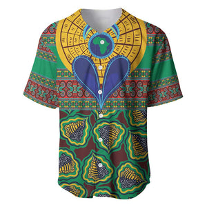 Afro Pattern Traditional Kanga Style Baseball Jersey