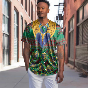 Afro Pattern Traditional Kanga Style Baseball Jersey