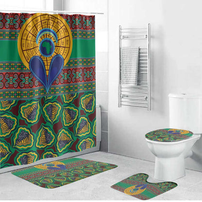 African Pattern Traditional Kanga Style Bathroom Set