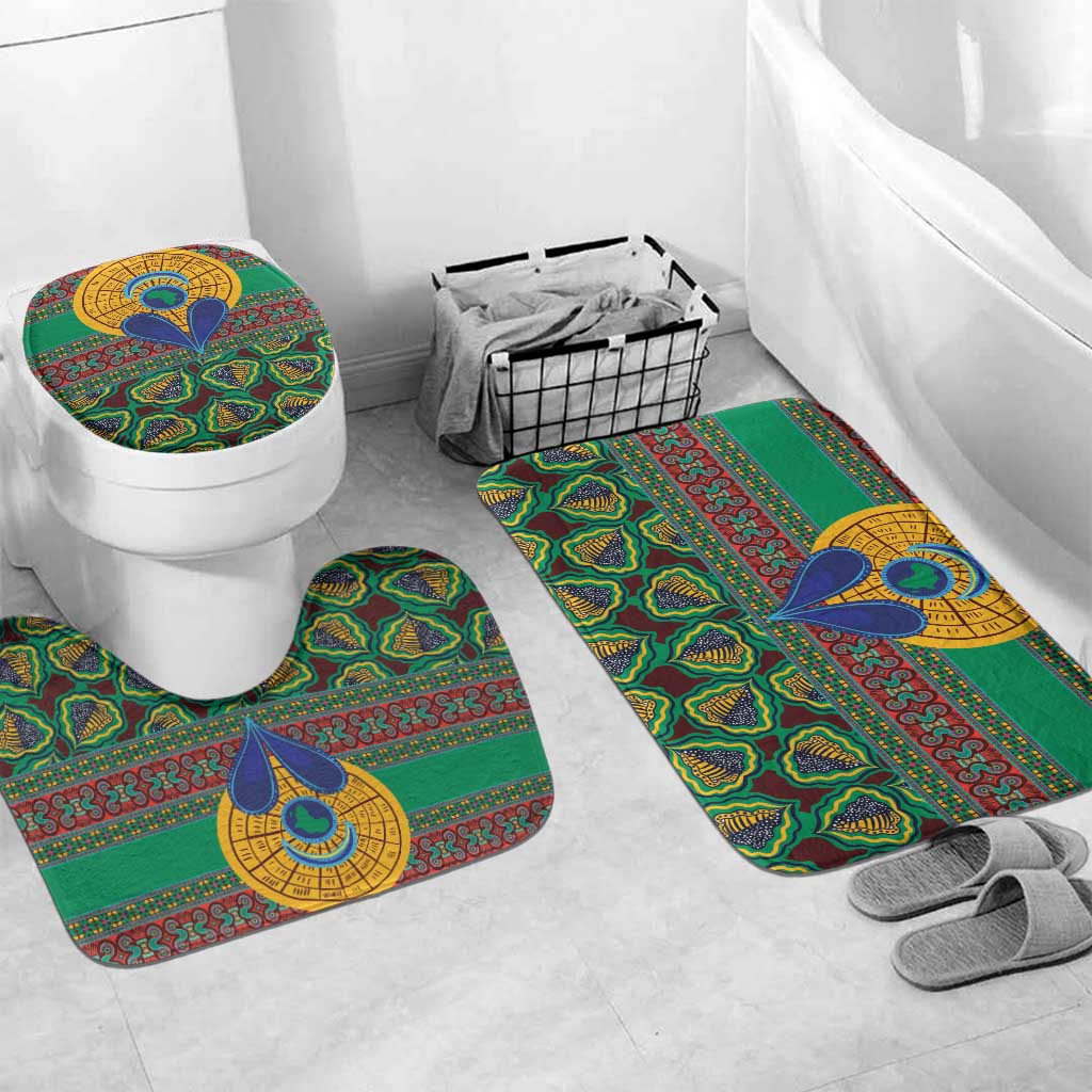 African Pattern Traditional Kanga Style Bathroom Set