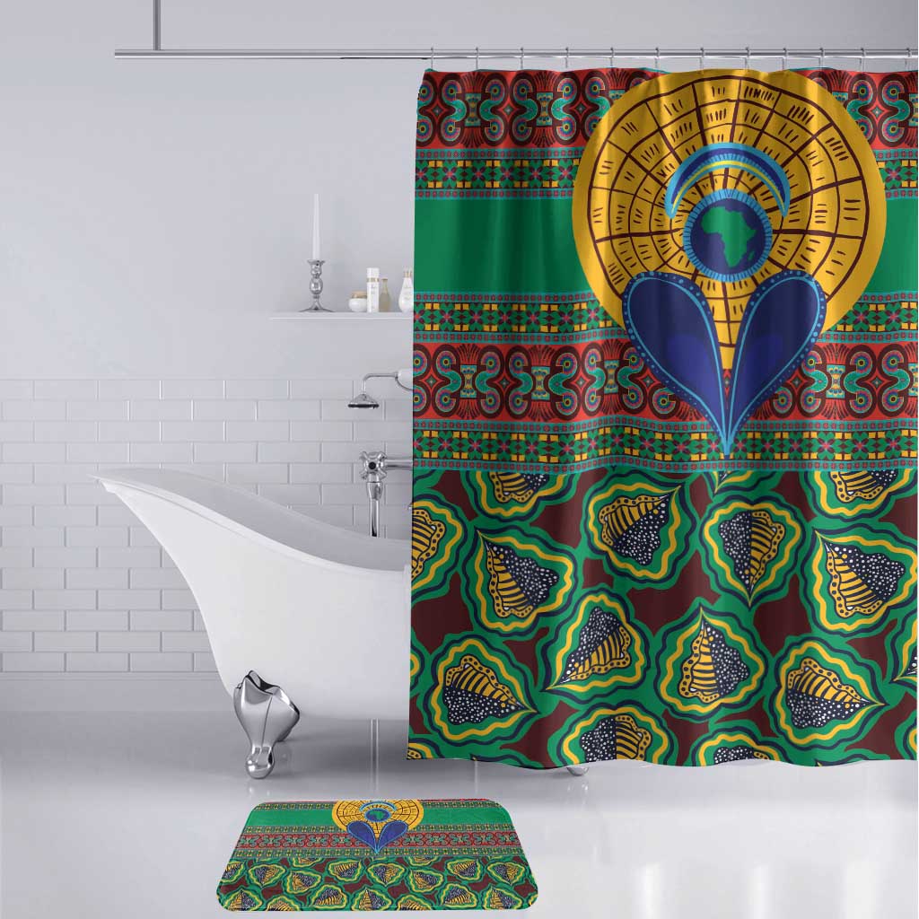 African Pattern Traditional Kanga Style Bathroom Set