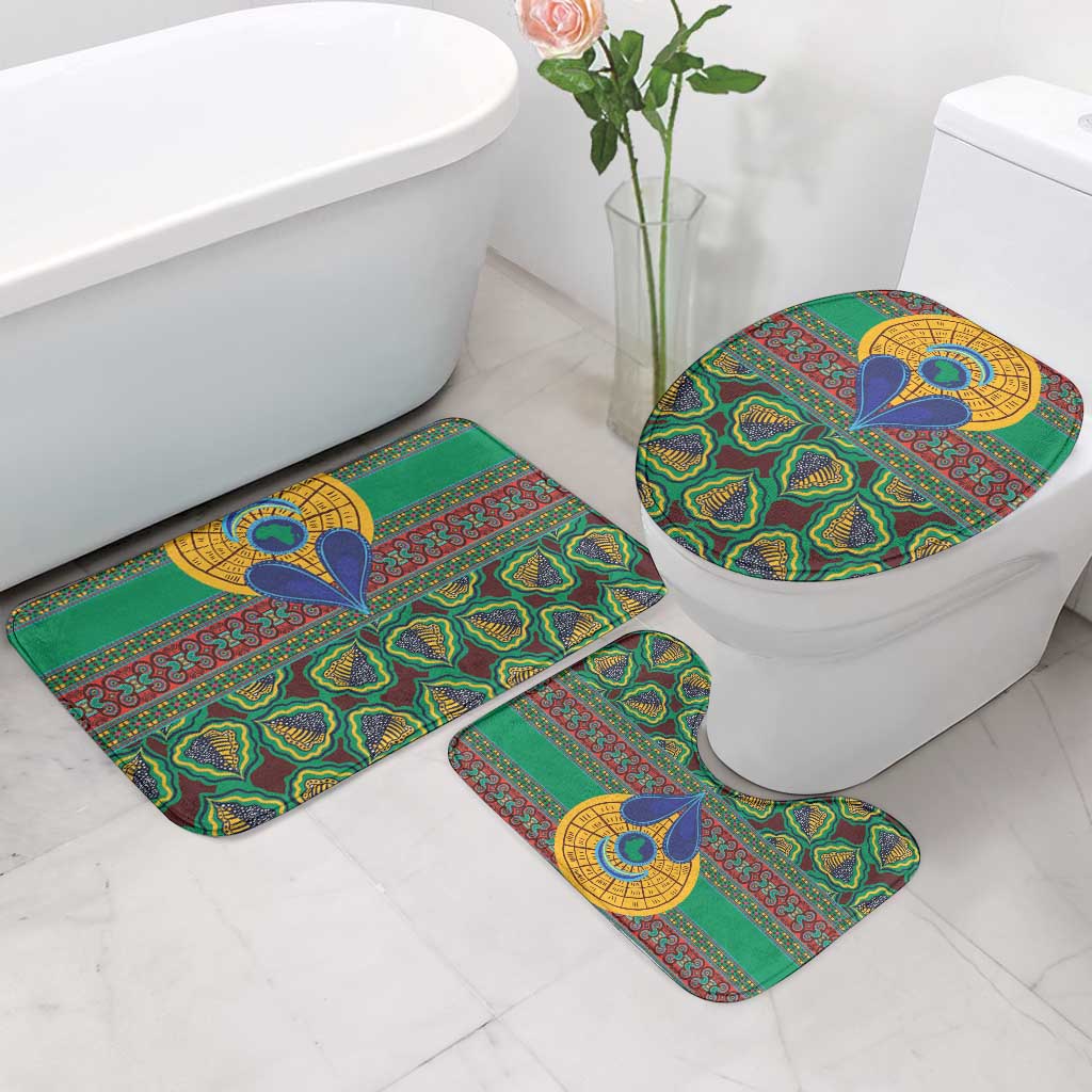 African Pattern Traditional Kanga Style Bathroom Set