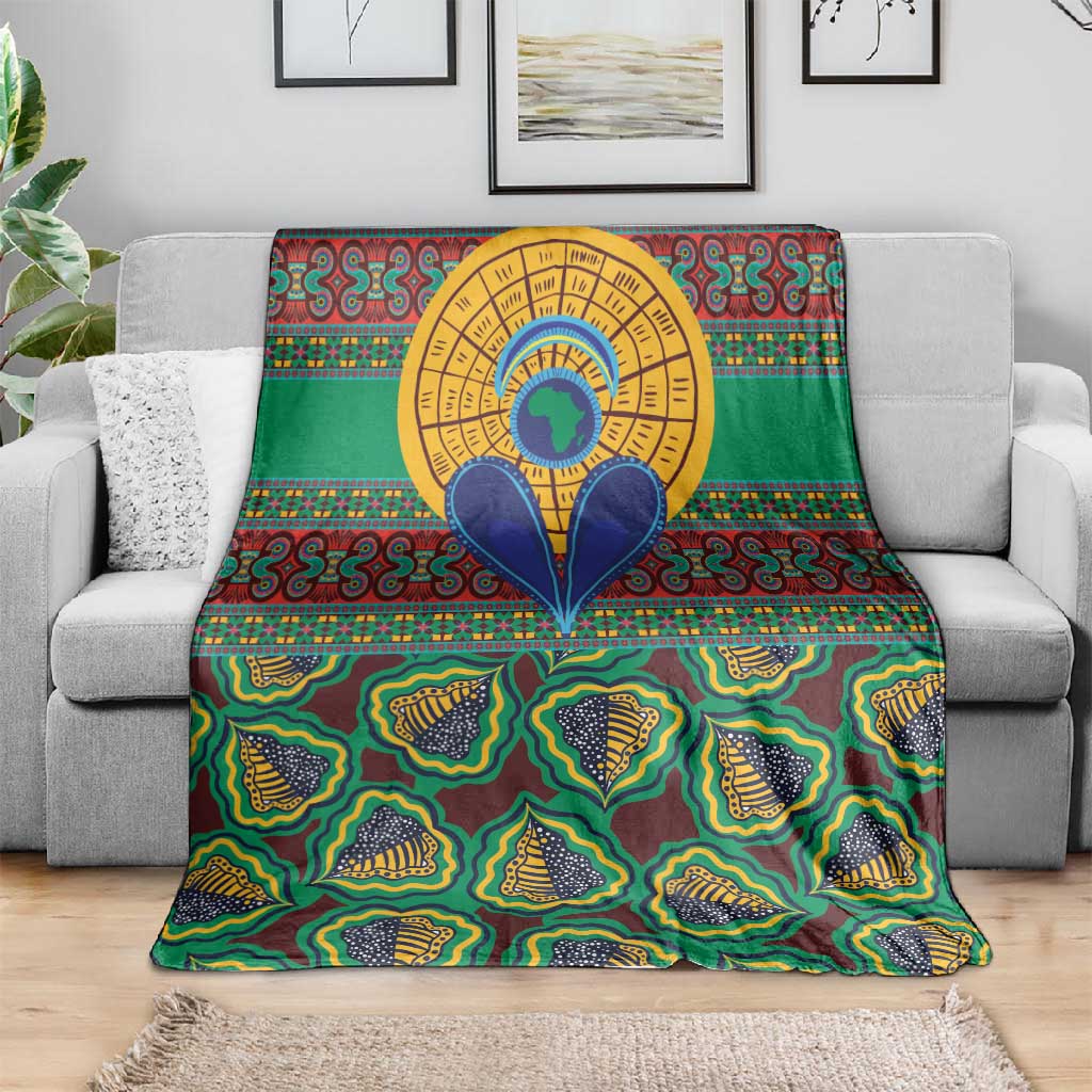Afro Pattern Traditional Kanga Style Blanket