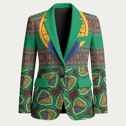 African Pattern Traditional Kanga Style Blazer