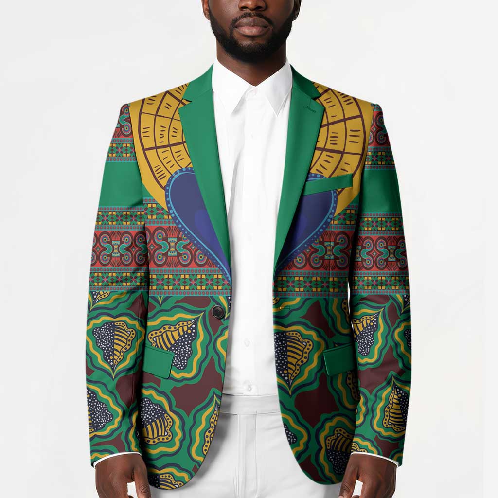 African Pattern Traditional Kanga Style Blazer