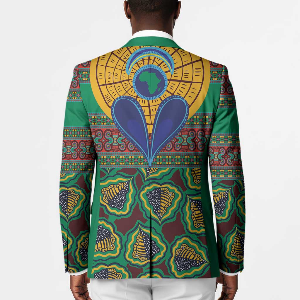 African Pattern Traditional Kanga Style Blazer