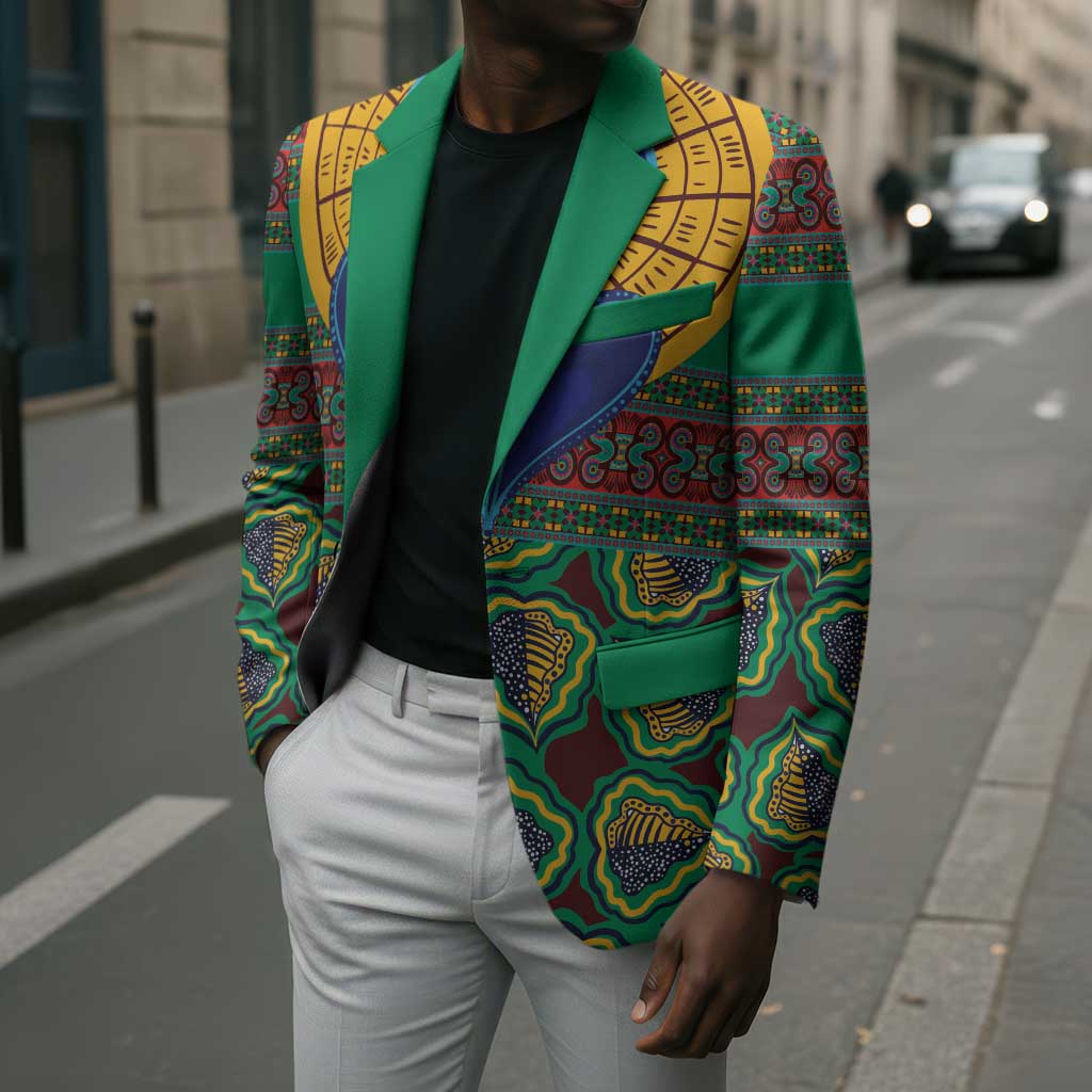 African Pattern Traditional Kanga Style Blazer