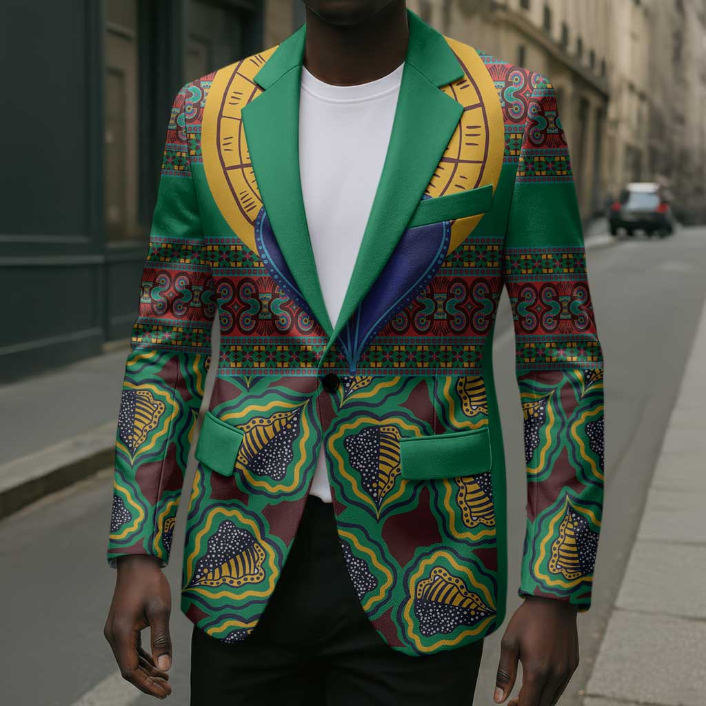 African Pattern Traditional Kanga Style Blazer
