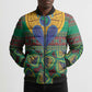 African Pattern Traditional Kanga Style Bomber Puffer Jacket