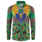 African Pattern Traditional Kanga Style Button Sweatshirt